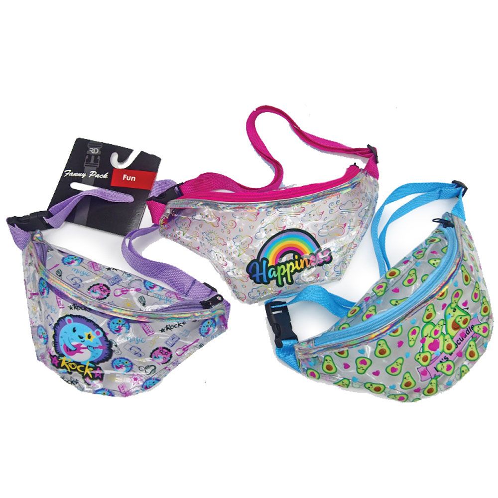 Kid's Printed Clear Fanny Pack - at - royaldeluxeny.com