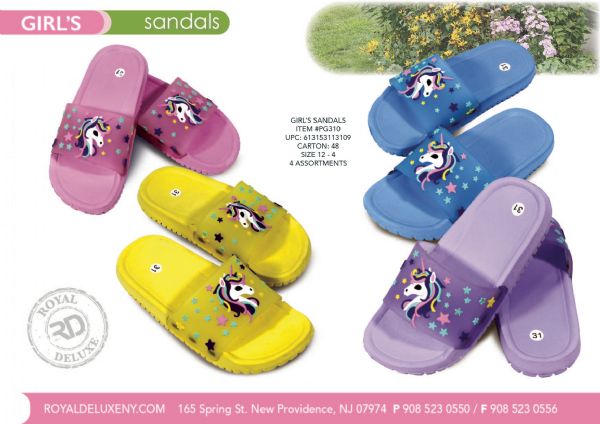 Girl's Slide W/ Unicorn Motif