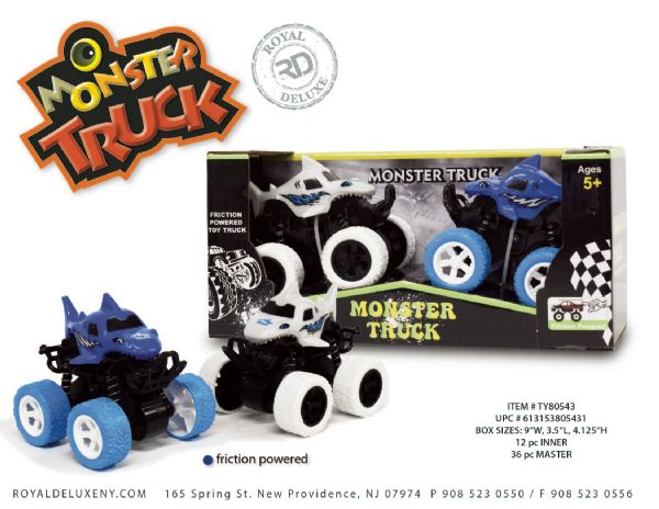 2-Pack Friction Shark Cars