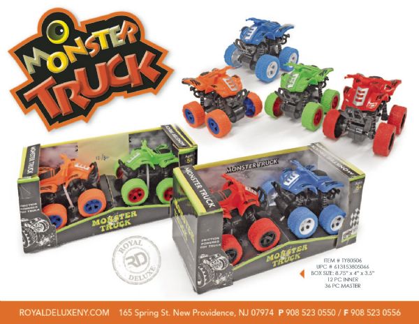 2-Pack Friction Monster Atv Set