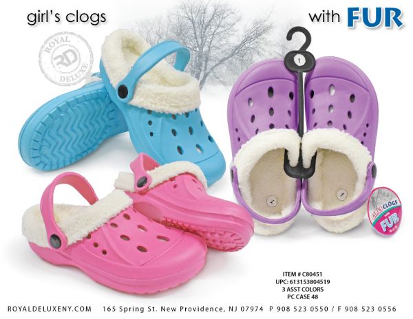 Fur Lined Clogs Girls