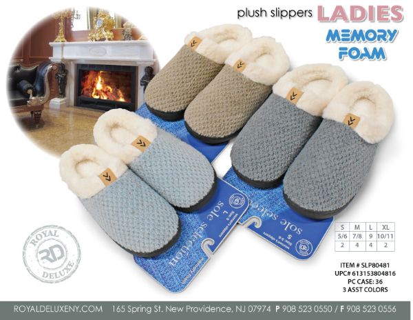 Women's Memory Foam Slipper W/ Sherpa Lining