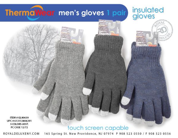 Double Insulated Heavy Knit GloveS- Mens