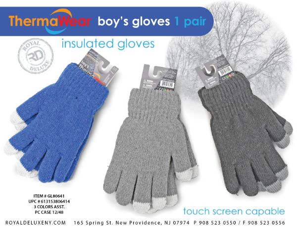 Double Insulated Heavy Knit GloveS- Boys