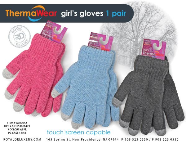 Double Insulated Heavy Knit GloveS- Girls