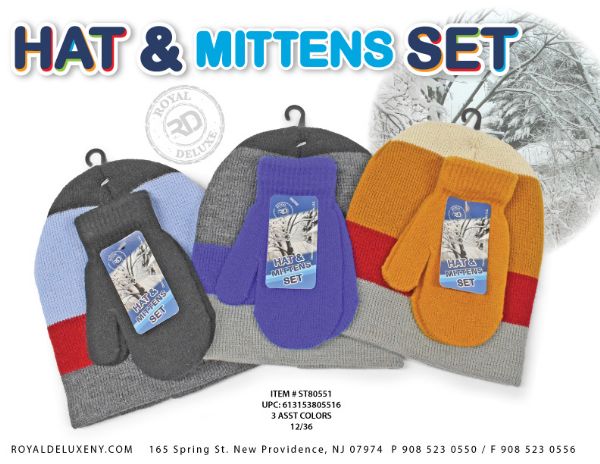 Kids's Toddler Hat & Mitten Set