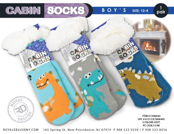 Boys Sherpa Cabin Socks