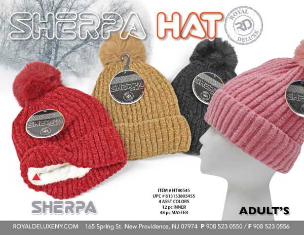 Sherpa Lined Super Soft Pom Pom Hat