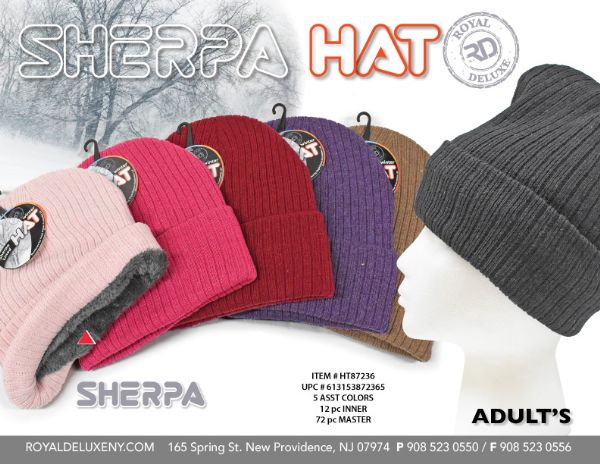 Womens Sherp Lined Beanie Hat