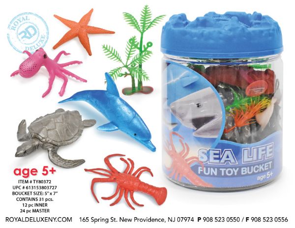 31 Pc Sealife Toy Set In Jumbo Bucket