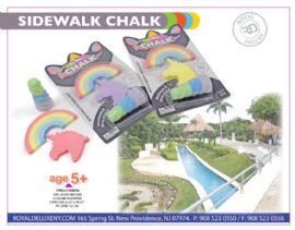 3pc Unicorn/rainbow/ Horn Chalk Set