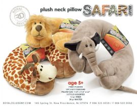 Kid's Plush Neck Pillow - Safari Theme