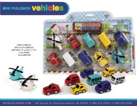 10-Pack Mini Pull Back Vehicle Set