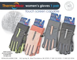 Women's Muti Use Water Resistant Gripper Gloves W Touch Screen