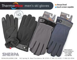 Men's Puffer Glove W Elastic & Touch Screen Capabilty