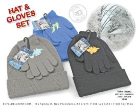 2pk Hat & Glove Set Dino