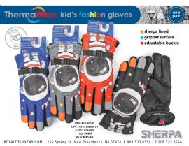 Kid's Ski Gloves Sherpa Lined Adjustable Buckle