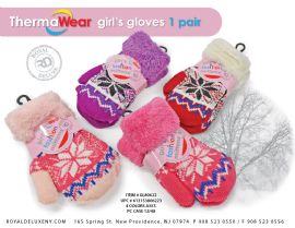 Toddler Girls Sherpa Lined Knit Mitten