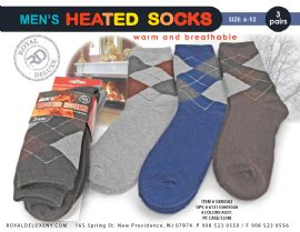 3pk Men Super Heated Brush Lined Socks