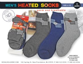 3pk Men Super Heated Brush Lined Socks