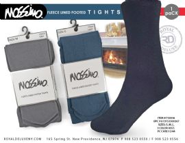 Mossimo Fleece Lined Tights Navy & Grey