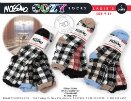 Mossimo 3pk Cozy Sock W/ Gripper Bottom - Plaid