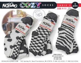 Mossimo 3pk Cozy Sock W/ Gripper Bottom Black/white