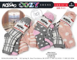 Mossimo 3pk Cozy Sock W/ Gripper BottoM- Pastels