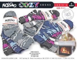 Mossimo 3pk Cozy Sock W/ Gripper BottoM- Animal Print