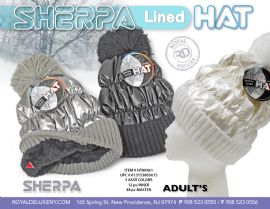 Womens Sherpa Lined Puffy Hat