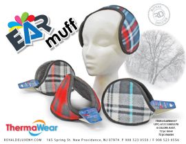 Adjustable Earmuffs Plaid