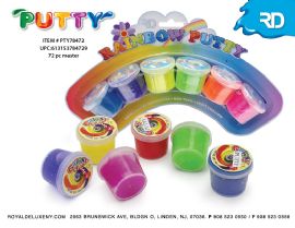 6pk Rainbow Putty