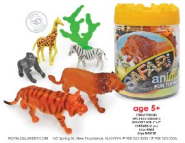 31 Pc Safari Animal Toy Set In Jumbo Bucket