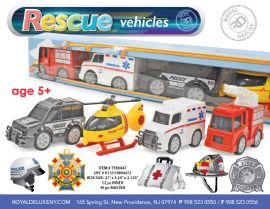 4pk Rescue Vehicle Plays Set