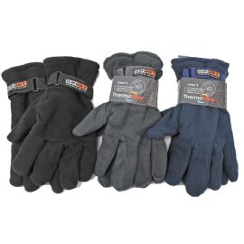 Men's Fleece Gloves With Adjustable Buckle